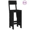 Iiaky 5-Piece Garden Bar Set, Black Solid Pine - 3157803 view 3