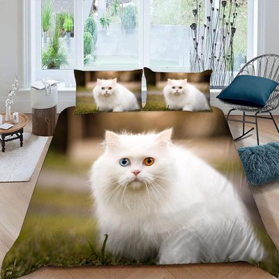 DILANI Persian Cat 3D-Printed Bedding Set, 200 x 200 cm