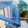 Weather-Resistant Aluminum & Polycarbonate Door Canopy, UV-Resistant, 150 x 250 cm view 4