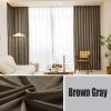 Homxi Blackout Curtains, 2-Pack, 42W x 72H in, Solid Brown Velvet view 2