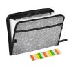 KLL Accordion File Organizer, 13 Pockets, A4, Silver Glitter view 1