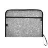 KLL Accordion File Organizer, 13 Pockets, A4, Silver Glitter view 2