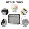 KLL Accordion File Organizer, 13 Pockets, A4, Silver Glitter view 3
