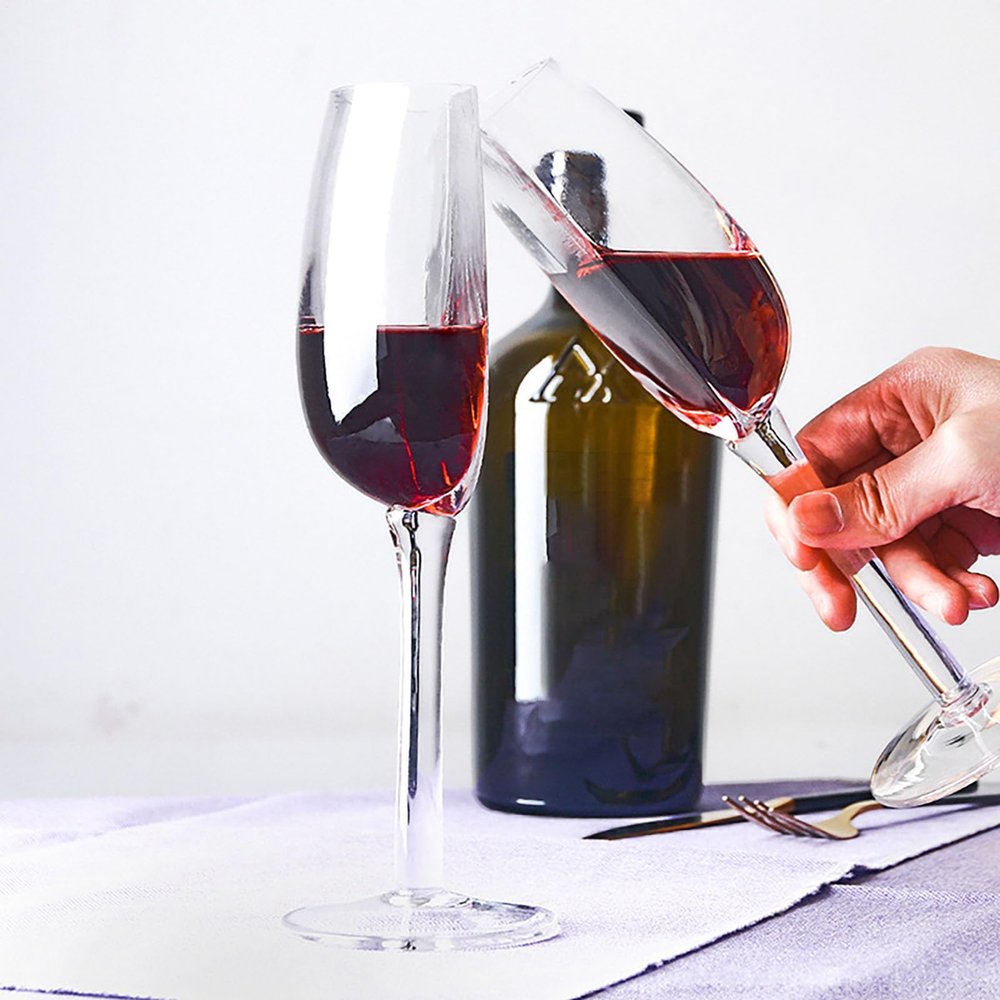 Yabauuop 2-Piece Half Wine Glass Set, 140 mL