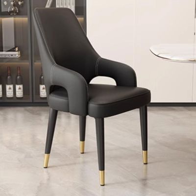XFQZJG Set of 4 Dining Chairs with Leather Upholstery
