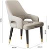 XFQZJG Set of 4 Dining Chairs with Leather Upholstery view 4
