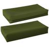 Cozomiz Outdoor Pallet Cushion Covers, Waterproof, 60 x 55 x 10 cm, 2-Pack, Dark Green view 1