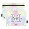 CHIFIGNO 3-Ring Pencil Pouches, Customizable, Clear Window, 2-Pack view 1