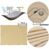 Waterproof Rectangular Sun Shade Sail 1.4 x 4 m with Eyelets, Dark Green view 2