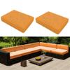 Hiseng Outdoor Sofa Seat Cushion Covers, 2-Piece Set, Waterproof, Zippered, 60 x 55 x 10 cm, Orange view 1
