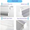 Window Roller Blind 115 x 190 cm, Sun, Privacy & Noise Protection, No-Drill Duo Blind, White view 3