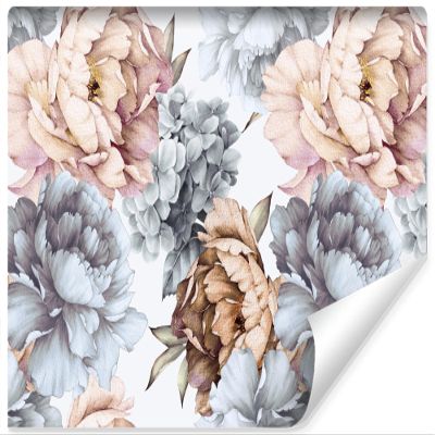 Muralo Self-Adhesive 3D Photo Wallpaper, Watercolor Flowers – 405 x 270 cm