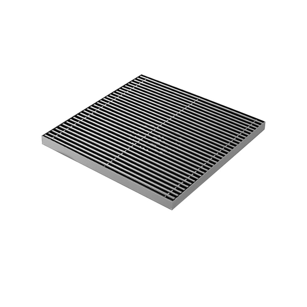Large-Capacity Floor Drain with Removable Anti-Clog Grate, Gray, 30 x 30 cm