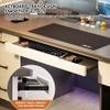 FUKEFUZ Home Office Desk with Drawers and Chair Set, Large L-Shaped Wooden Computer Desk, 47.2 x 23.6 x 29.5 in (A) view 4