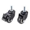 Furniture Caster, 1.5 in, 40 mm, 360° Swivel, Heavy-Duty 50 kg Threaded Caster, Trolley, Rubber Brake, Guard (Without Brake) view 1