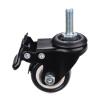 Furniture Caster, 1.5 in, 40 mm, 360° Swivel, Heavy-Duty 50 kg Threaded Caster, Trolley, Rubber Brake, Guard (Without Brake) view 3