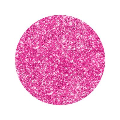 Pink Glitter Print Round Acrylic Refrigerator Magnet, 1 Pc