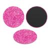 Pink Glitter Print Round Acrylic Refrigerator Magnet, 1 Pc view 2