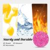 Pink Glitter Print Round Acrylic Refrigerator Magnet, 1 Pc view 3
