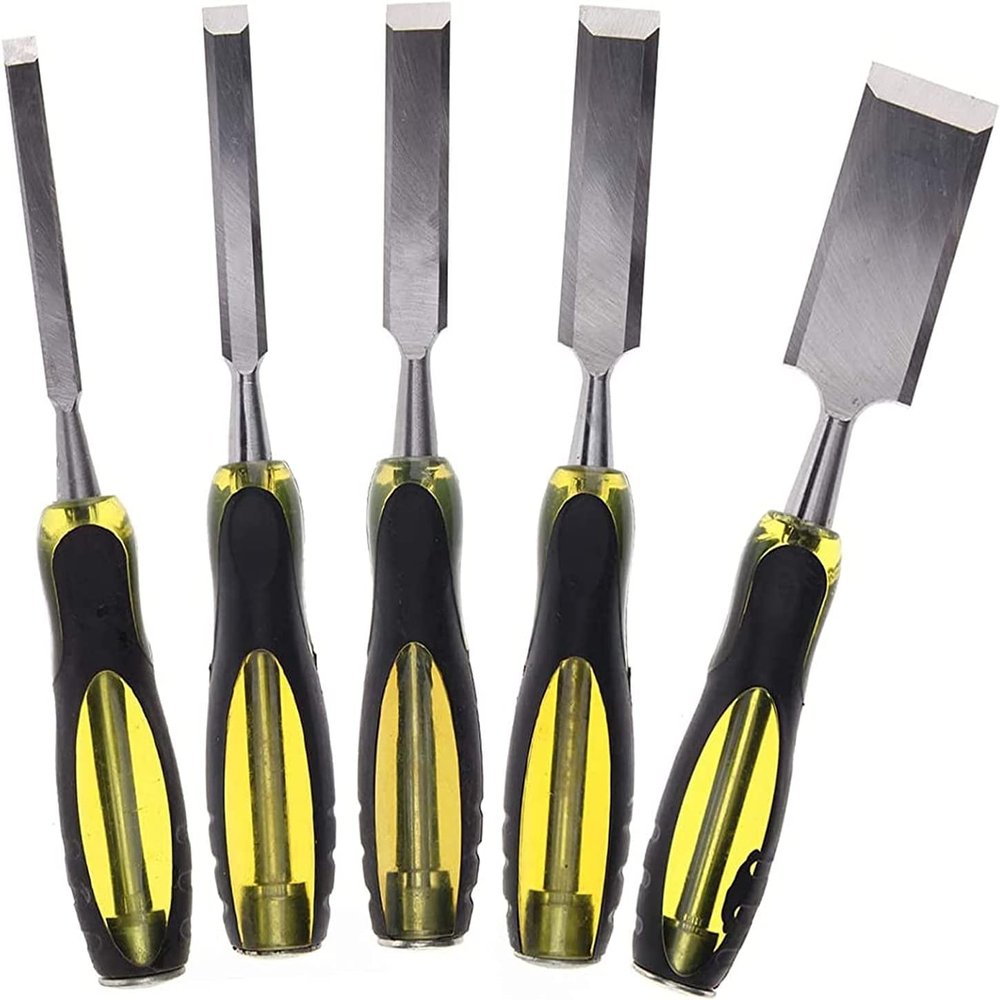 5-Piece Wood Chisel Set, Chrome Vanadium Steel, 8–38 mm