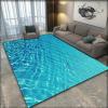 3D Ocean and Water Motif Rug, 90 x 120 cm, Washable view 1