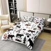 Black Wolf 100% Cotton Duvet Cover Set, Pine Branch Design, 200 x 200 cm view 2
