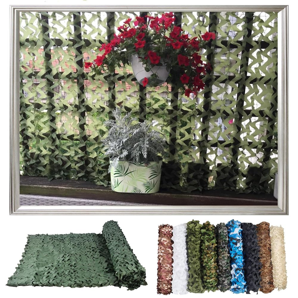 OTIGA Camouflage Net for Hunting, Garden, Camping & Parties, Sun and Privacy Shade, Outdoor Decor, 10 x 14 m / 32.8 x 45.92 ft