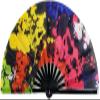KanDuo Foldable Hand Fan, Colorfully Painted, Handmade, 1 Piece view 1
