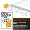 Durabern Drainage Channel with Cast-Iron Grate, 12.5-ton Load Capacity | 98 mm Channel Set, Drive-Over, for Garden, Yard & Patio, incl. 2 Drain Outlets (7 m, Wave) view 3