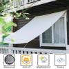 Sun Shade Sail 3 x 3.5 m, Dark Gray, with Ropes and Grommets view 4