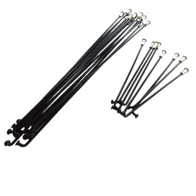 HLQXHM 5-Piece 304 Stainless Steel Black Bicycle Spokes, 13G/122–270 mm, Nipples and End Caps, E-Bike Accessory (13G, 269 mm, BK, 5 Pieces)