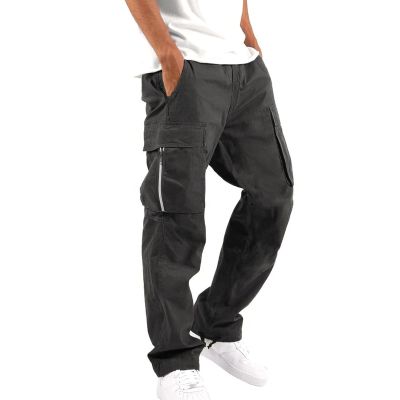 Men's Zip-Off Hiking Cargo Pants, Casual Sport Pants (Black, S)