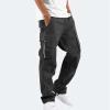 Men's Zip-Off Hiking Cargo Pants, Casual Sport Pants (Black, S) view 3