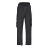 Men's Zip-Off Hiking Cargo Pants, Casual Sport Pants (Black, S) view 4