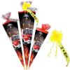 Firefighter School Cone with Sound, Glitter, Name and Bow view 1