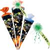alles-meine.de GmbH Monster Truck School Cone – 35–85 cm, Selectable Size and Tip, Personalized Name and Closure Bow, Tulle or Felt Finish, Square/Round view 1