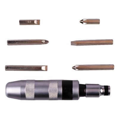 Manual Impact Screwdriver, 7-Piece Set with Chrome Vanadium Steel
