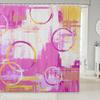 Homemissing Geometric Shower Curtain, 180 x 180 cm, Pink Tie-Dye view 1