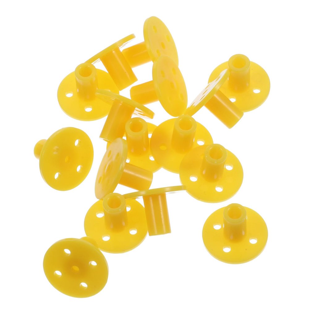 Hemobllo Plastic Flange Couplings, Reliable Support and Easy Installation, 16 Pieces, 5-Hole, for 5 mm Round Rods, DIY Furniture, Shelves and Projects