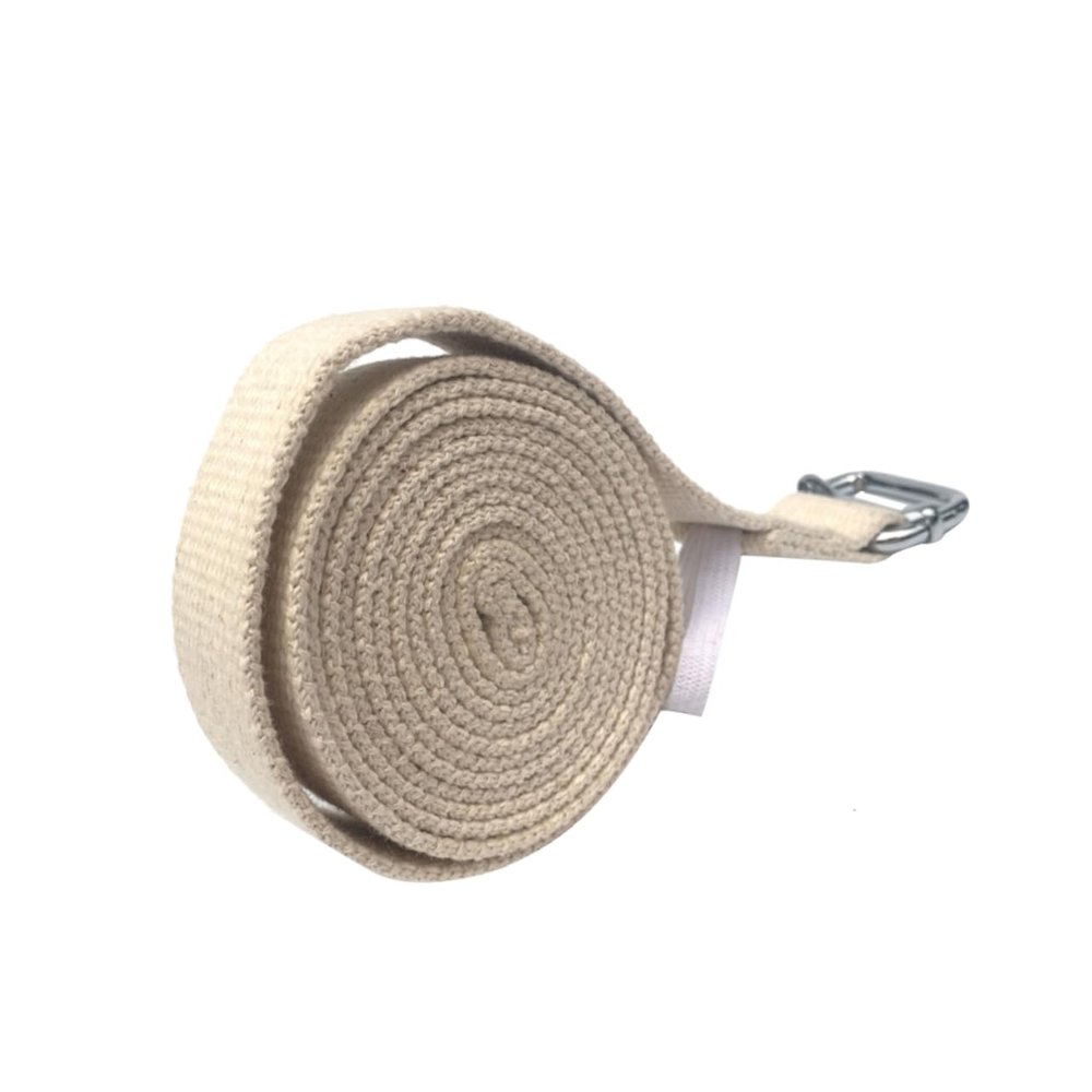 Thickened Cotton Yoga Stretch Strap for Men, White