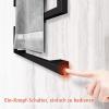 Electric Wall-Mounted Towel Warmer with Thermostat, Black view 3