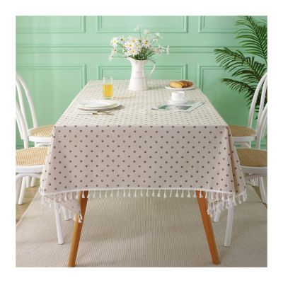 Epinki Tablecloth, Style 1, Daisy Polyester Tablecloth, Washable Beer Table Cover, 130 x 180 cm