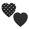 Black-and-White Polka Dot Heart-Shaped Magnetic Refrigerator Sticker, 1 Piece view 2