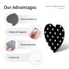 Black-and-White Polka Dot Heart-Shaped Magnetic Refrigerator Sticker, 1 Piece view 3