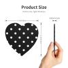 Black-and-White Polka Dot Heart-Shaped Magnetic Refrigerator Sticker, 1 Piece view 4