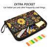 KLL Accordion File Organizer, 13 Pockets, A4 File Folder, Tax Document Organizer for Home, Office, School, and Classroom, Sunflowers and Flowers view 2