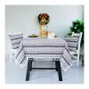 Epinki Gray Linen Tablecloth with Snowflakes, Deer and Tassels, 140 x 200 cm view 1