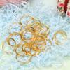Gold Metal Key Rings, Round and Flat, 100 Pieces view 3