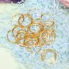 Gold Metal Key Rings, Round and Flat, 100 Pieces view 4