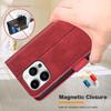 GoodcAcy Flip Wallet Case for iPhone 16 Pro Max, Leather, Red view 2